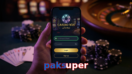 Main screen of Paksuper login page for PK players